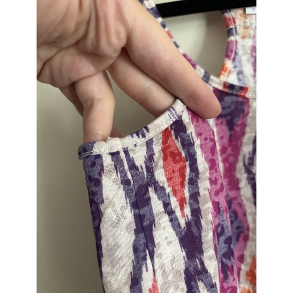 Vintage 2000s Y2K Delias Racerback Tank Aztec Indie Small Cotton Stretch - Picture 5 of 6